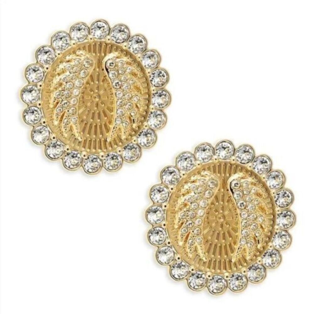 SWAROVSKI Lucky Goddess Swarovski Crystal Clip-On Gold-ton Earrings
